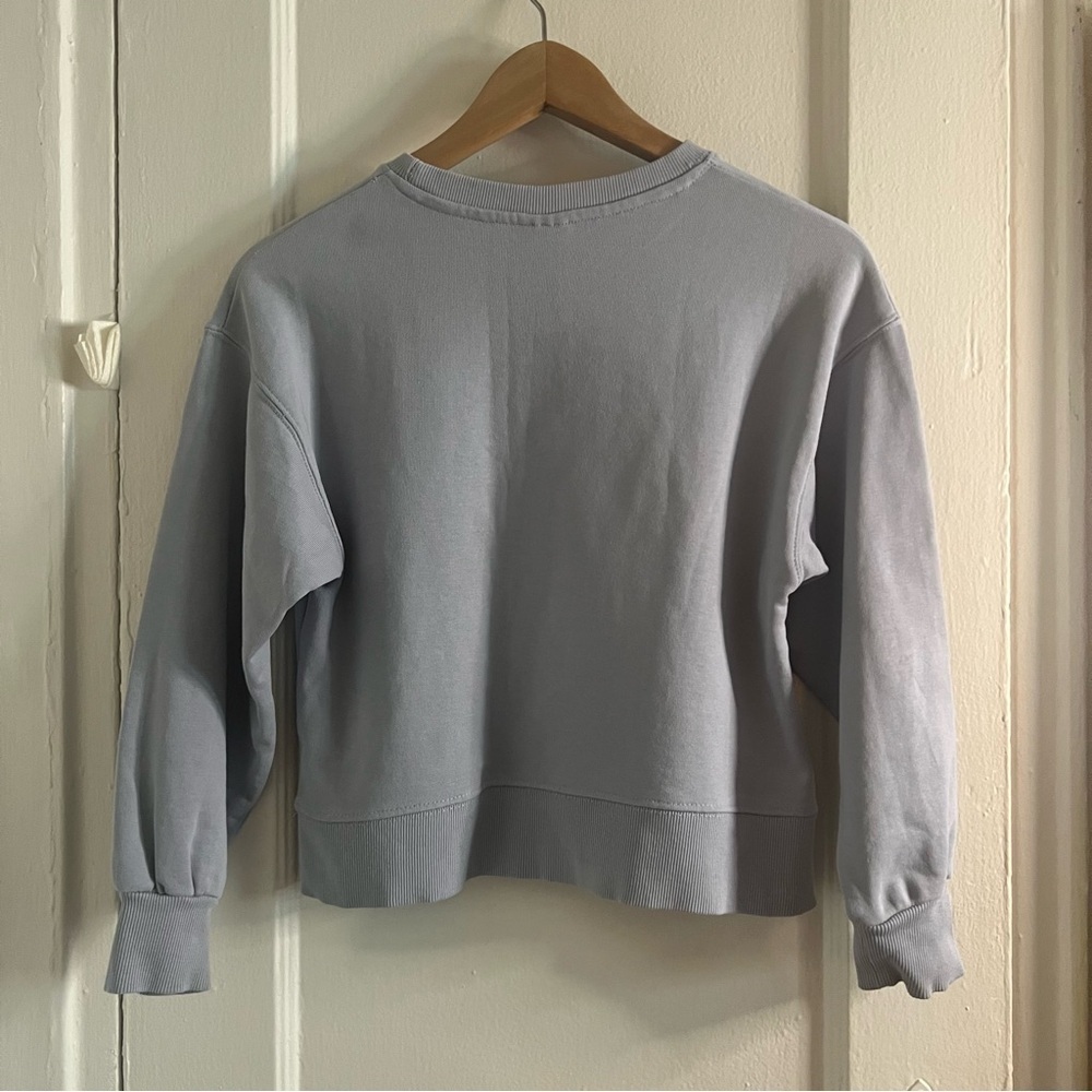 Zara| Kids Crew Neck Long Sleeve Sweatshirt Light Blue- Size 10 - Picture 3 of 7